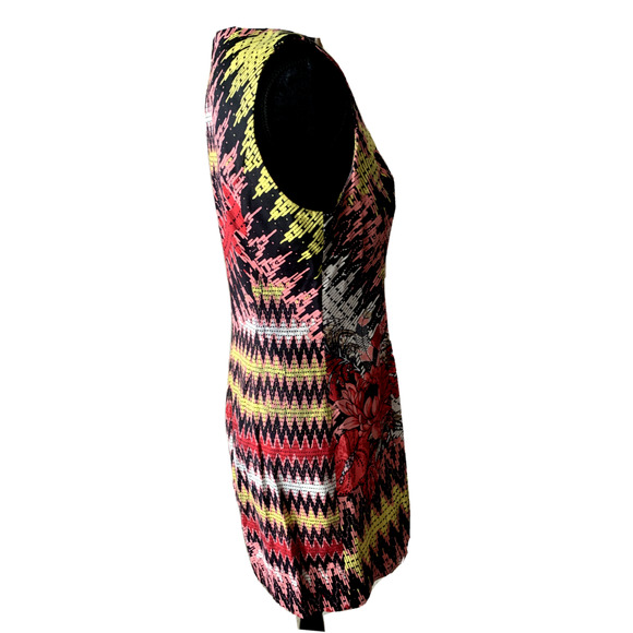 French Connection Dress Womens Size 10 Sleeveless Colorful Artsy Sheath Dress - Picture 2 of 12